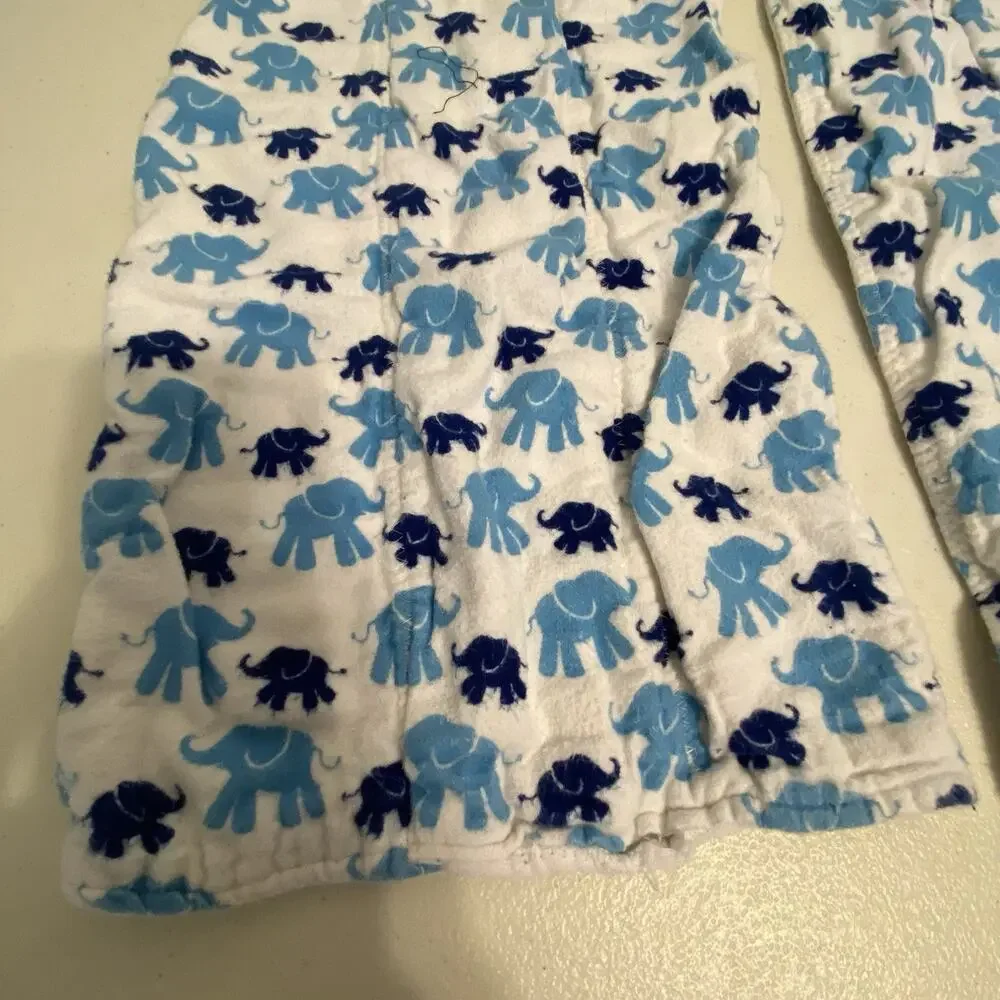 Lot Of 2 Baby Burps Clothes Soft Muslin Cotton Elephants Animal Print